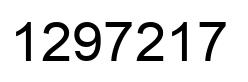 Number 1297217 black image