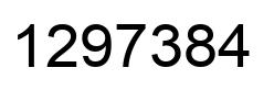 Number 1297384 black image