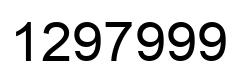 Number 1297999 black image