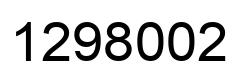 Number 1298002 black image