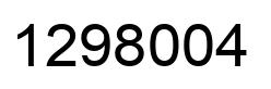 Number 1298004 black image