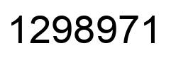 Number 1298971 black image