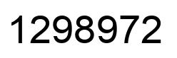 Number 1298972 black image