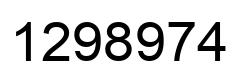 Number 1298974 black image