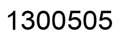 Number 1300505 black image