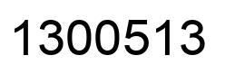 Number 1300513 black image