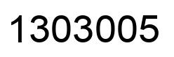 Número 1303005 imagen negro