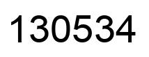 Number 130534 black image