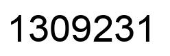 Number 1309231 black image