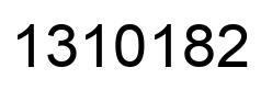 Number 1310182 black image