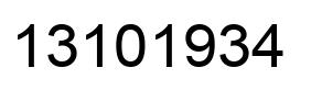 Número 13101934 imagen negro