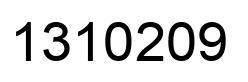 Number 1310209 black image
