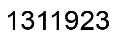 Number 1311923 black image