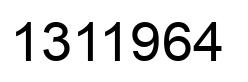 Number 1311964 black image