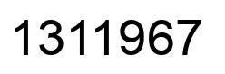 Number 1311967 black image