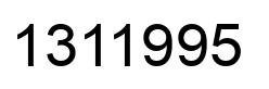 Number 1311995 black image