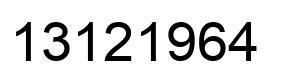 Número 13121964 imagen negro