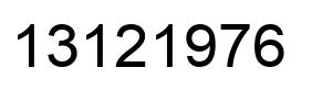 Número 13121976 imagen negro