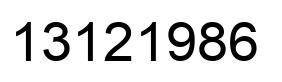 Número 13121986 imagen negro