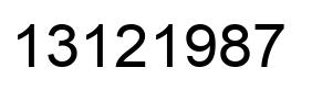 Número 13121987 imagen negro