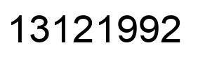 Número 13121992 imagen negro