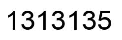Number 1313135 black image