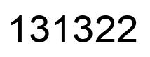 Number 131322 black image