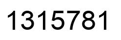 Number 1315781 black image