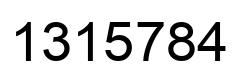Number 1315784 black image