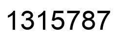 Number 1315787 black image