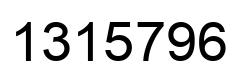 Number 1315796 black image