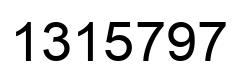 Number 1315797 black image