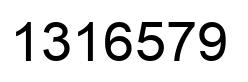 Número 1316579 imagen negro