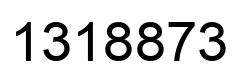 Number 1318873 black image