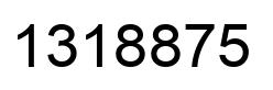 Number 1318875 black image