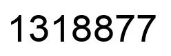 Number 1318877 black image