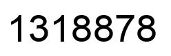 Number 1318878 black image