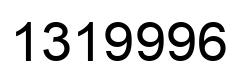 Number 1319996 black image