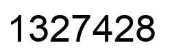 Number 1327428 black image