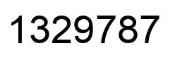 Number 1329787 black image