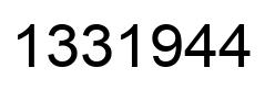Number 1331944 black image