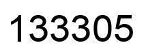 Number 133305 black image
