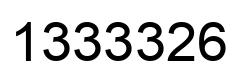 Number 1333326 black image