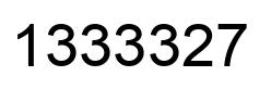 Number 1333327 black image