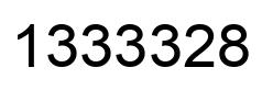 Number 1333328 black image