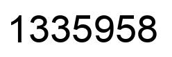 Number 1335958 black image