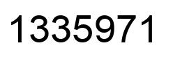 Number 1335971 black image