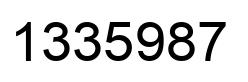 Number 1335987 black image