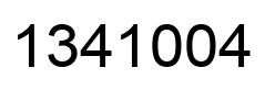 Number 1341004 black image