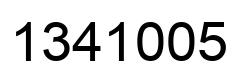 Number 1341005 black image